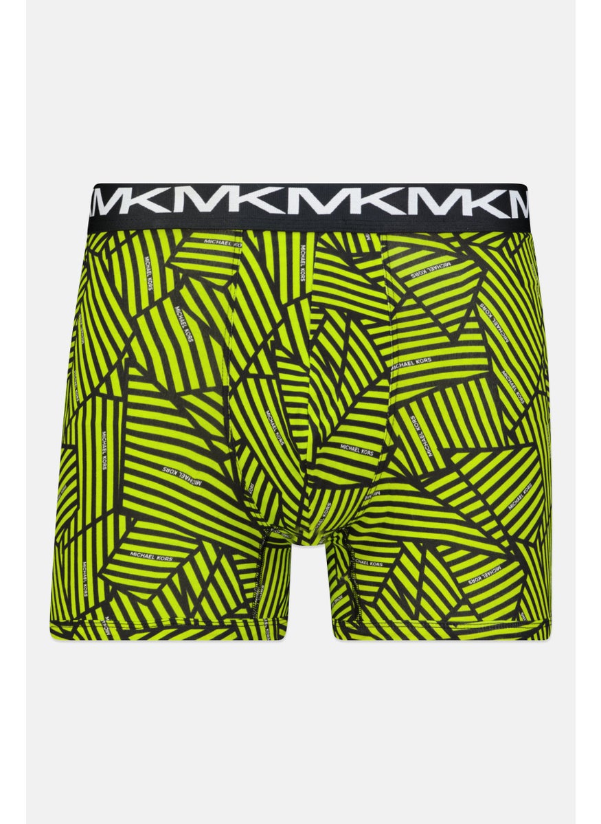 Michael Kors - Men 3 Pieces Brand Logo Boxer Briefs, Lime - Image 1