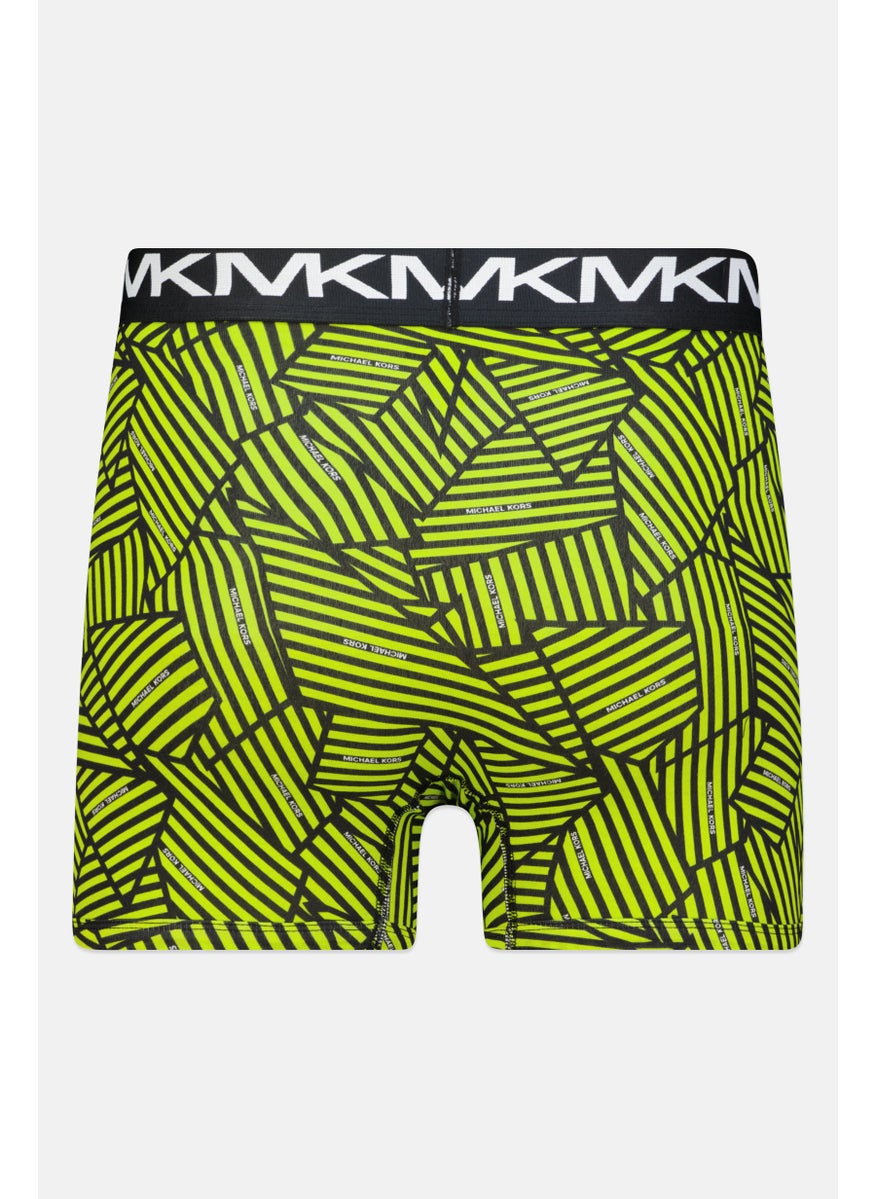Michael Kors - Men 3 Pieces Brand Logo Boxer Briefs, Lime - Image 1