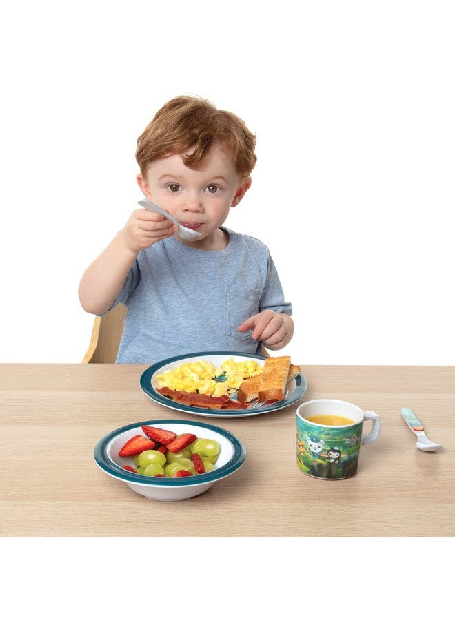 SCS Direct Octonauts 5 Pc Mealtime Feeding Set For Kids And Toddlers Includes Plate Bowl Cup Fork And Spoon Utensil Flatware Durable Dishwasher Safe Bpa Free - Image 3