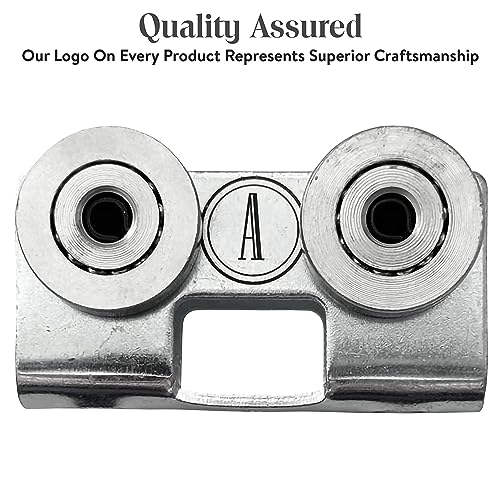 ANDUSTRIAL - 4 Bearing Trolley Assembly Roller - Silver Finish: Electro-Galvanized Zinc - Fits 1-5/8" Wide and All Taller Strut Channels - Design Load: 100 Lbs - 1 Pc - Image 3