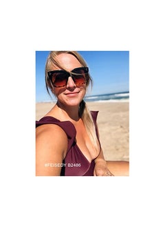 FEISEDY Vintage Women Butterfly Sunglasses Designer Luxury Square Gradient Sun Glasses Shades B2486  - Image 5