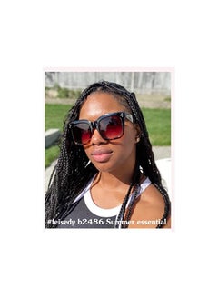 FEISEDY Vintage Women Butterfly Sunglasses Designer Luxury Square Gradient Sun Glasses Shades B2486  - Image 3