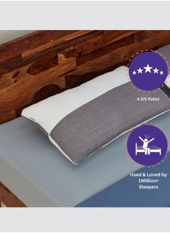 Wakefit Wakefit Hollow Fibre Pillow (White and Grey, 27 x 16 Inches, Microfiber)  - Image 4