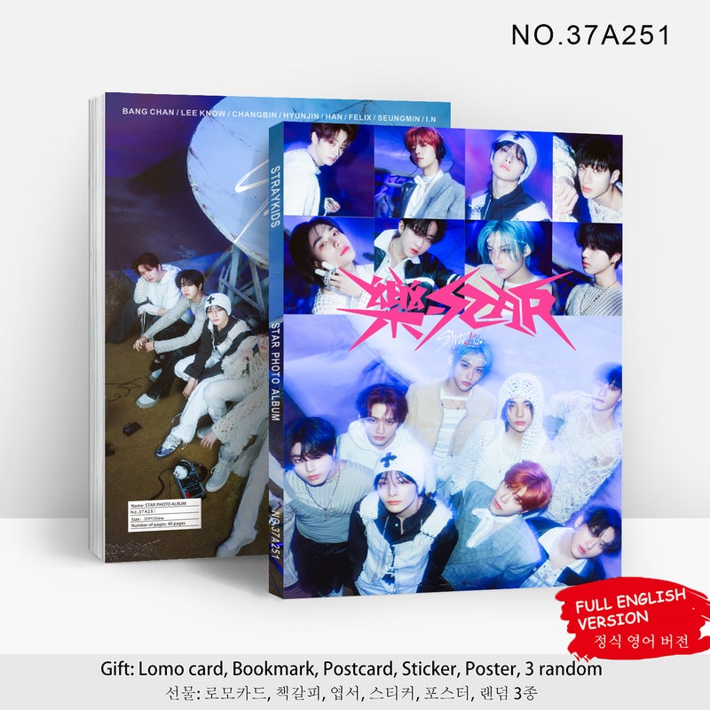 STRAYKIDS Celebrity Photobook Collection – 40 Pages High-Gloss Premium Photo Album with Hot Stamping Cover