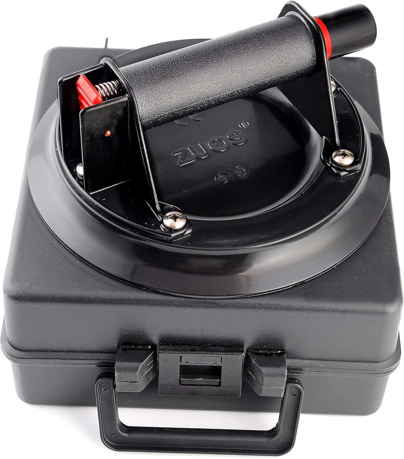 ZUOS 8" Glass Suction Cup Heavy Duty Hand-held Glass Lifter, Powerful Industrial Vacuum Lifter with handle for Granite Lifting &Window Replacement, 520 lbs Load Capacity/Carring Case - Image 1