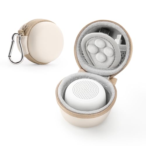 SQERO Carrying Case for Babelio White Noise Machine, Mini Sound Machine Protective Compact Traveling Storage Bag, Scratches Shockproof Waterproof (Only Case) (Beige, S) - Image 1