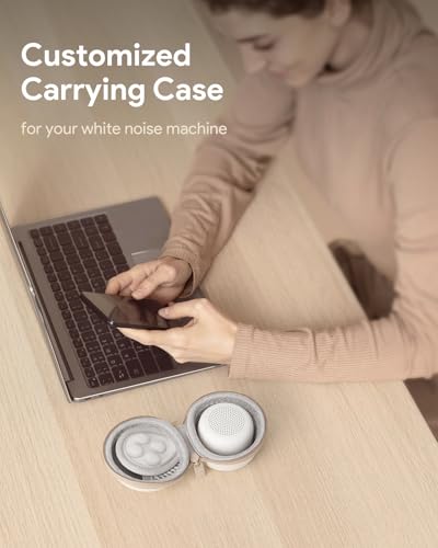 SQERO Carrying Case for Babelio White Noise Machine, Mini Sound Machine Protective Compact Traveling Storage Bag, Scratches Shockproof Waterproof (Only Case) (Beige, S) - Image 5