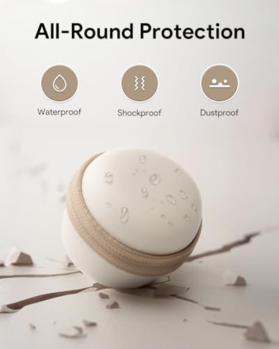 SQERO Carrying Case for Babelio White Noise Machine, Mini Sound Machine Protective Compact Traveling Storage Bag, Scratches Shockproof Waterproof (Only Case) (Beige, S) - Image 2