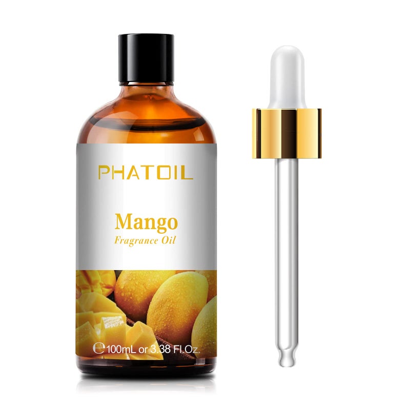PHATOIL 3.38FL.OZ Mango Fragrance Oils for Aromatherapy, Essential Oils for Diffusers for Home, Perfect for Diffuser, Yoga, Skin Care, DIY Candle and Soap Making - 100ml - Image 1