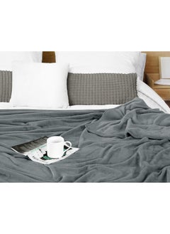 Utopia Bedding Utopia Bedding Cool Grey Fleece Blanket King Size Lightweight Fuzzy Soft Anti-Static Microfiber Bed Blanket (90x102 Inch)  - Image 5