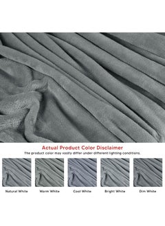 Utopia Bedding Utopia Bedding Cool Grey Fleece Blanket King Size Lightweight Fuzzy Soft Anti-Static Microfiber Bed Blanket (90x102 Inch)  - Image 4