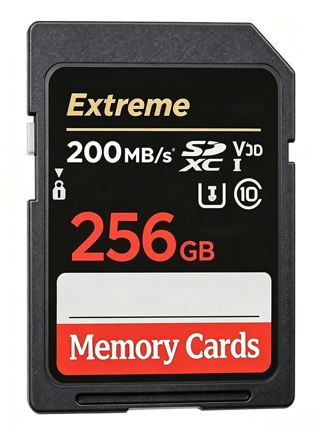 256GB Micro SD card, SD memory card, 200MB/s R, suitable for smartphones, dashcam, sports cameras, surveillance and security cameras - Image 1