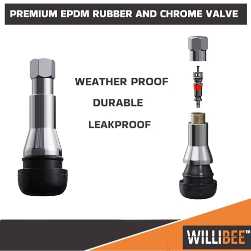 WILLIBEE TR414 Tyre Valve Stem - EPDM Rubber Tubeless Tire Valve Stem for Car (CTR414-10Pcs) - Image 4