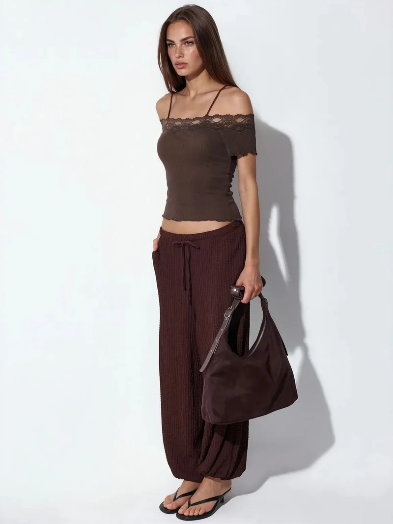 بوسيم BUSEM Ribbed Cotton Square-Neck Cami Top