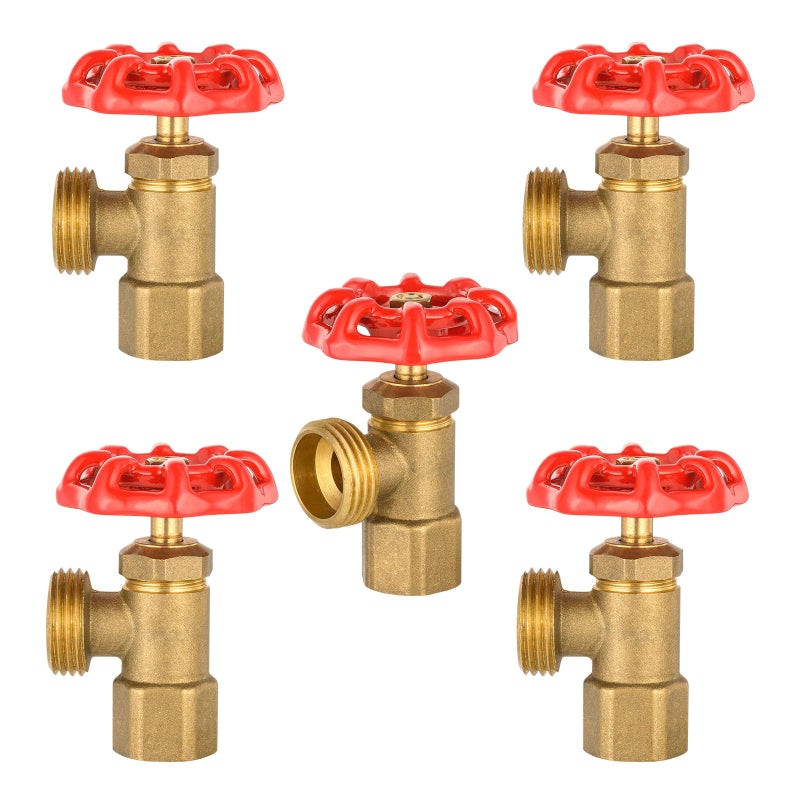 EFIELD 5Pack Boiler Drain Valve 12 inch FIP x 34 inch MHT MultiTurn Brass MadeBOILER014 - Image 2