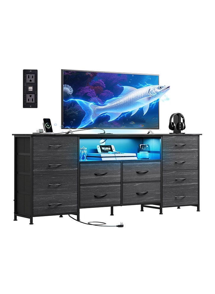 keke 12-drawer large size TV model For inside Bed Home Bed Room Black Color 66" inch - Image 2