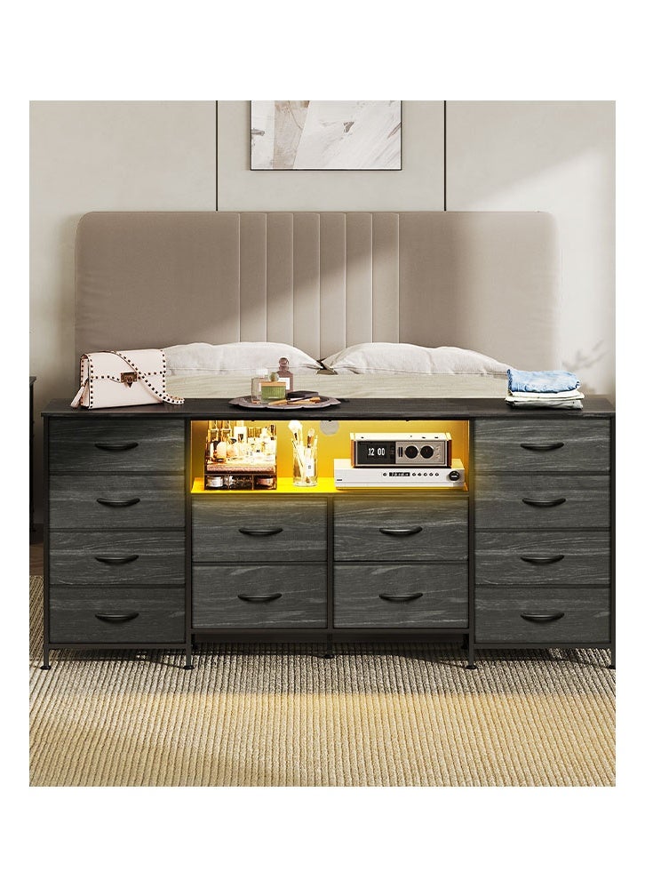 keke 12-drawer large size TV model For inside Bed Home Bed Room Black Color 66" inch - Image 1