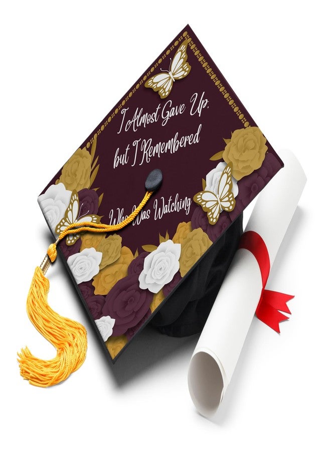 ADVANSYNC I Almost Gave Up, But I Remembered Who Was Watching Graduation Cap Topper - Image 1