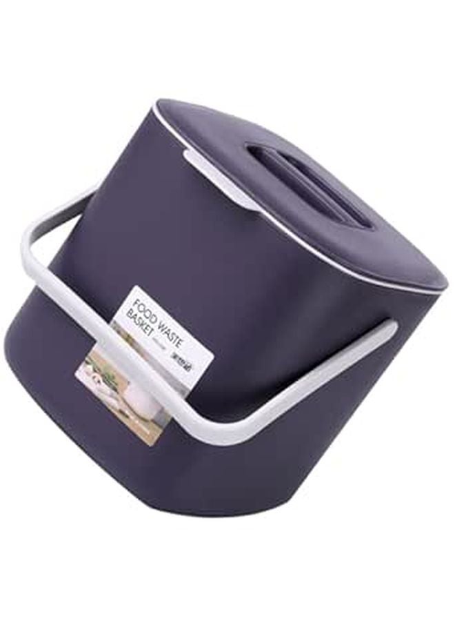 Double Compartment Waste Bin For Kitchen Wet And Dry Waste Separation Deep Purple - Image 1