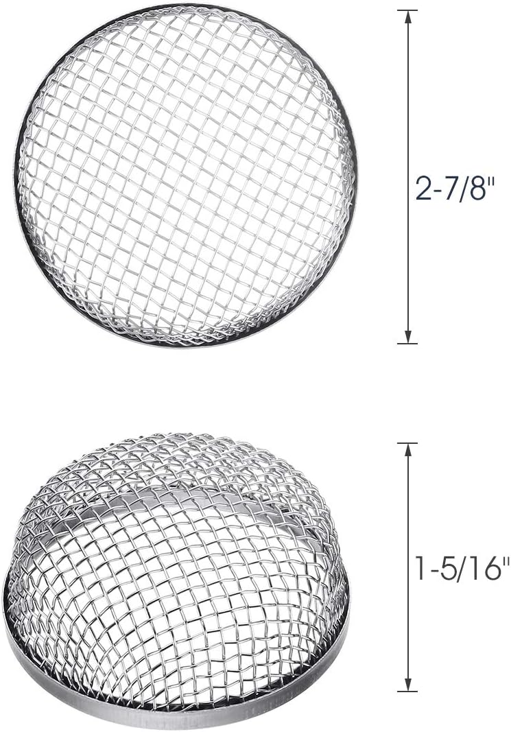 Miady RV Furnace Vent Screen - 2 Pack Flying Insect Bug Cover Camper Heater Exhaust Vents - 2.8" Stainless Steel Mesh Screens - Installation Tool Included - Image 3