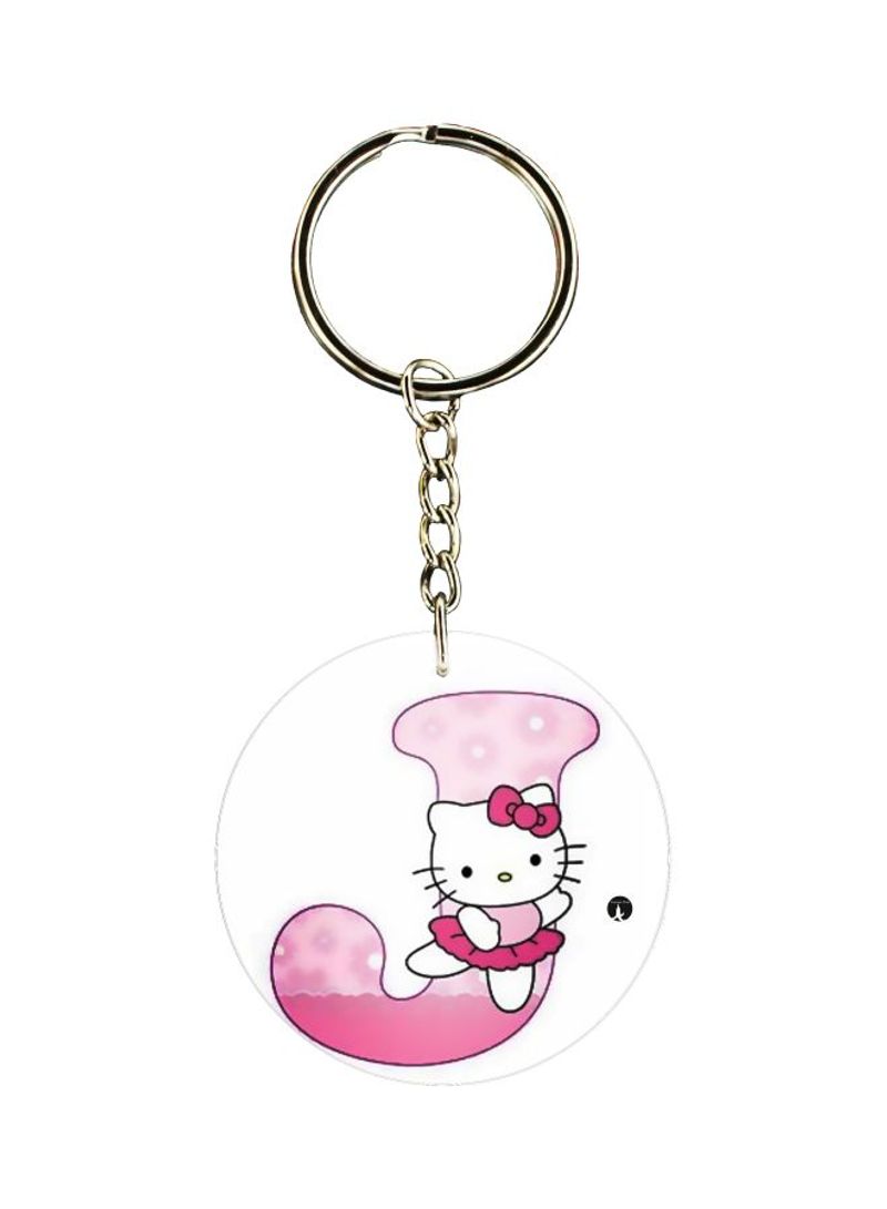 RKN Initial J Designed Dual Sided Keychain