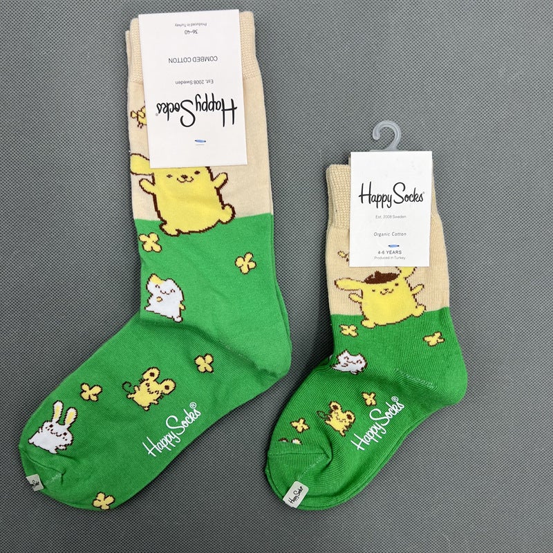 Happysocks Christmas Parent-Child Socks Mother Children Same Socks Boys And Girls Baby Socks New - Image 1