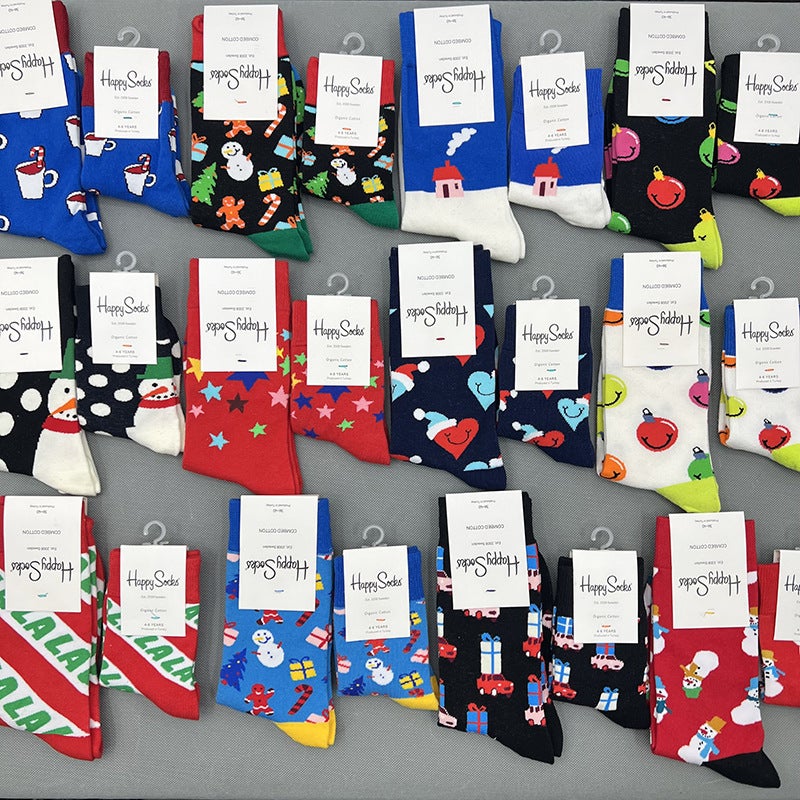 Happysocks Christmas Parent-Child Socks Mother Children Same Socks Boys And Girls Baby Socks New - Image 2