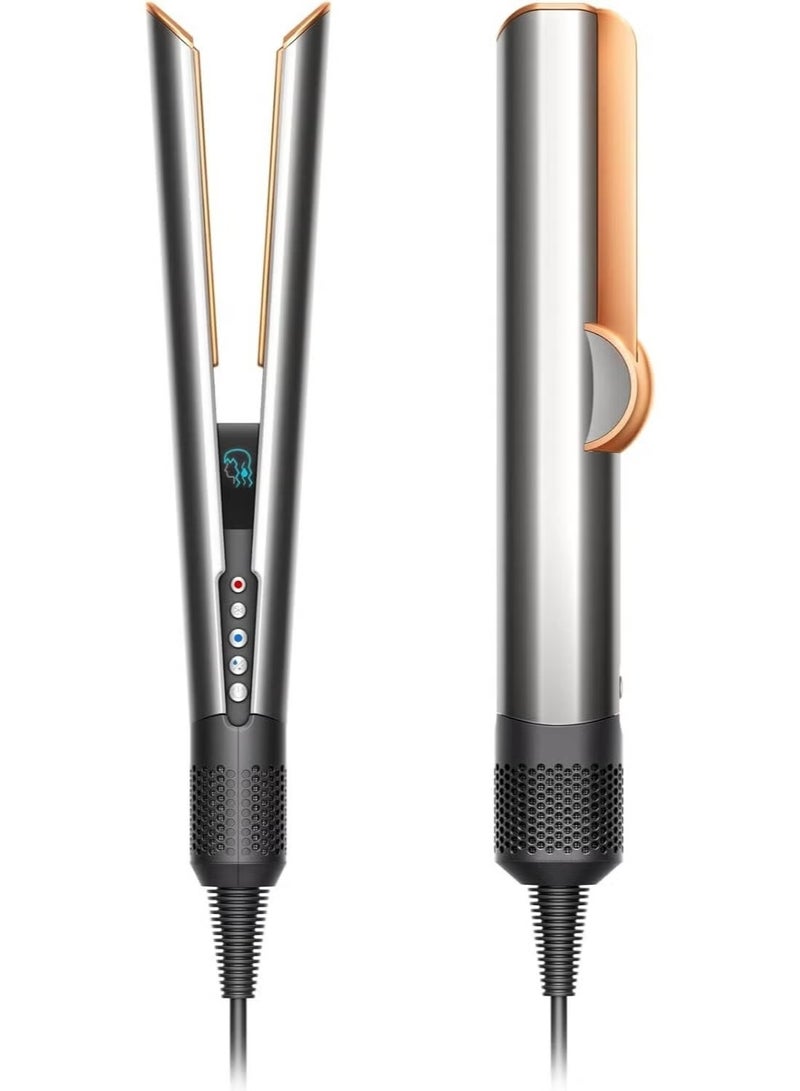 DYS HT01 Airstrait Hair Straightner, 1600W, LCD Screen, Lock Feature, Auto-Pause, Wet To Dry Straightening With Air, Natural Straight Finish, Intelligent Heat Control, Nickel/Copper - Image 1