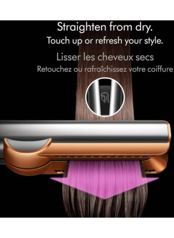 DYS HT01 Airstrait Hair Straightner, 1600W, LCD Screen, Lock Feature, Auto-Pause, Wet To Dry Straightening With Air, Natural Straight Finish, Intelligent Heat Control, Nickel/Copper - Image 3