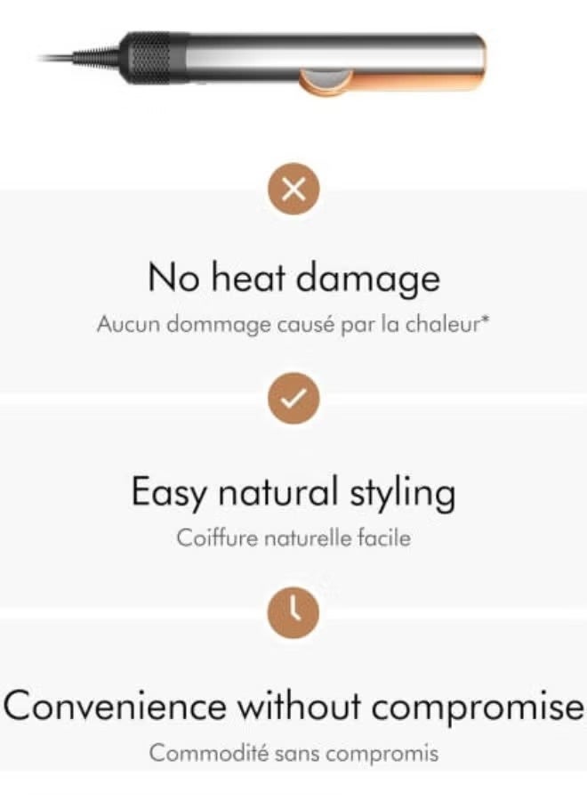 DYS HT01 Airstrait Hair Straightner, 1600W, LCD Screen, Lock Feature, Auto-Pause, Wet To Dry Straightening With Air, Natural Straight Finish, Intelligent Heat Control, Nickel/Copper - Image 2