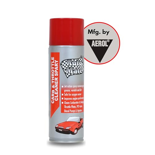 AUTO MATE AEROL Carburetor and Throttle Body Cleaner Spray|Air Intake Cleaner| Carburetor Choke Fuel Oil Deposit Cleaner Spray - Grade 6550 (300g/405ml) - Image 2
