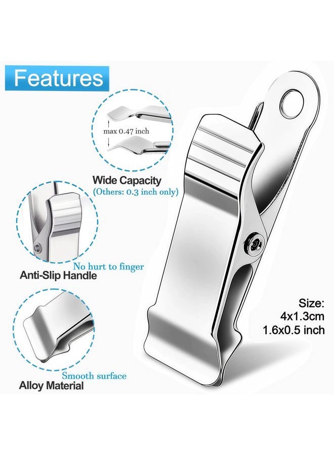 AVERZELLA Small Metal Clips Mini Spring Clamps 20 PCS, Sturdy Alligator Clips 1/2 Inch Towel Clips 1.57 X 0.5 Inch for Kitchen Home Crafts Hanging for Backdrop Clothes Hair Socks Towels Paper DIY - Image 2