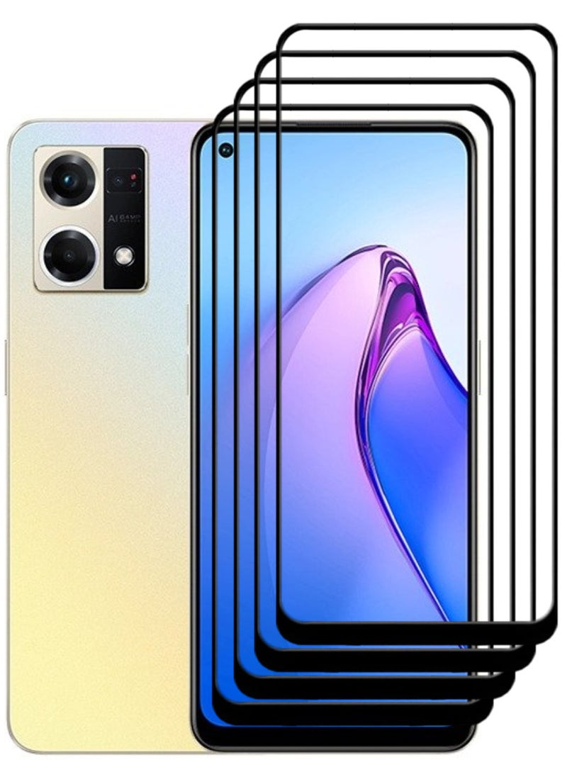 ACLIX 4 Pieces Antistatic ESD Dustproof Premium Quality High Definition Tempered Glass Screen Protector Designed For Oppo Reno8 4G - Image 1