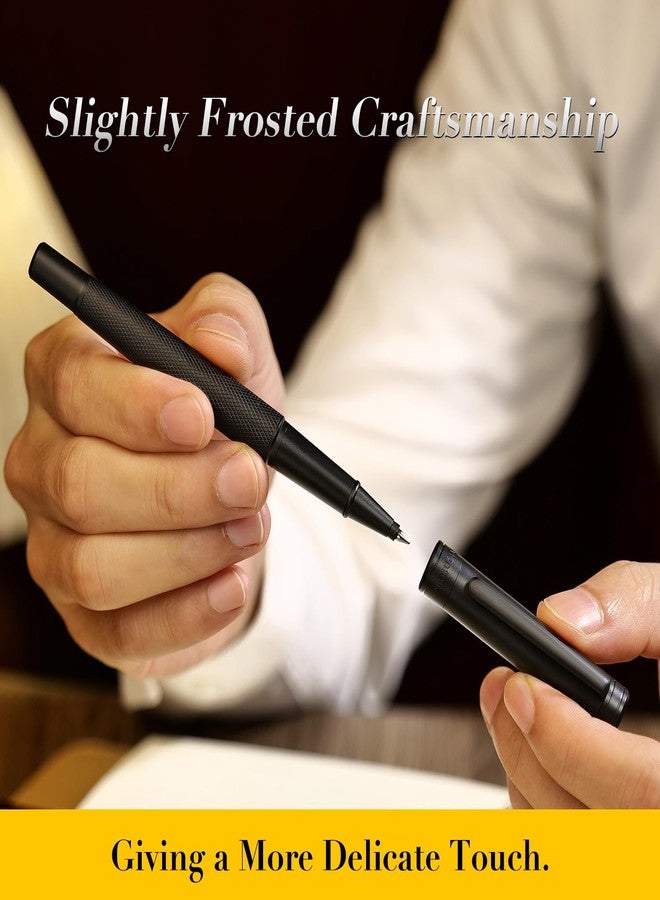 MCNTEIK Matte Black Forest Rollerball Pen, Luxury Pen with Schmidt Black Ink Refill, Fancy Pen Gift Set for Men & Women, Business Signature, Executive, Office, Nice Fancy Designer Pens - Image 4