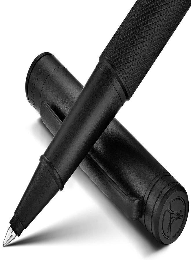 MCNTEIK Matte Black Forest Rollerball Pen, Luxury Pen with Schmidt Black Ink Refill, Fancy Pen Gift Set for Men & Women, Business Signature, Executive, Office, Nice Fancy Designer Pens - Image 1