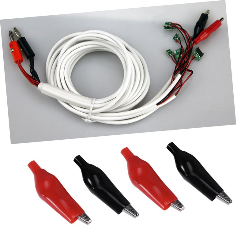 20 قطعة ملقط تمساح معزول أحمر وأسود لمسبارات الاختبار الكهربائي لدوائر بطارية السيارات - Image 5