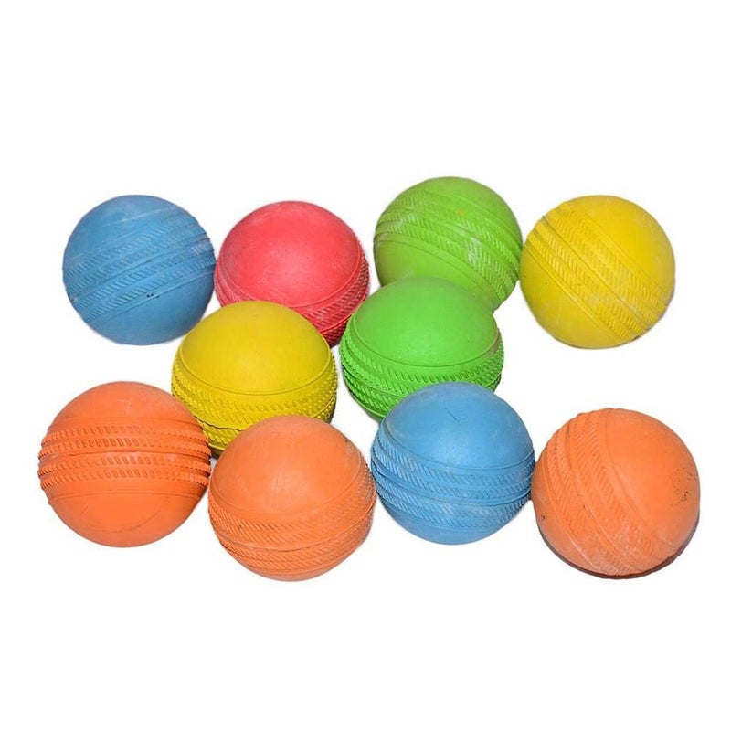 Gmefvr Rubber Cricket Ball Multi-Color Stmper Balls (6) - Image 2