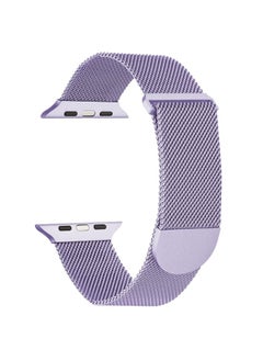 Replacement Strap For Apple Watch 9 45mm Milanese Metal Magnetic Watch Band Lavender Purple