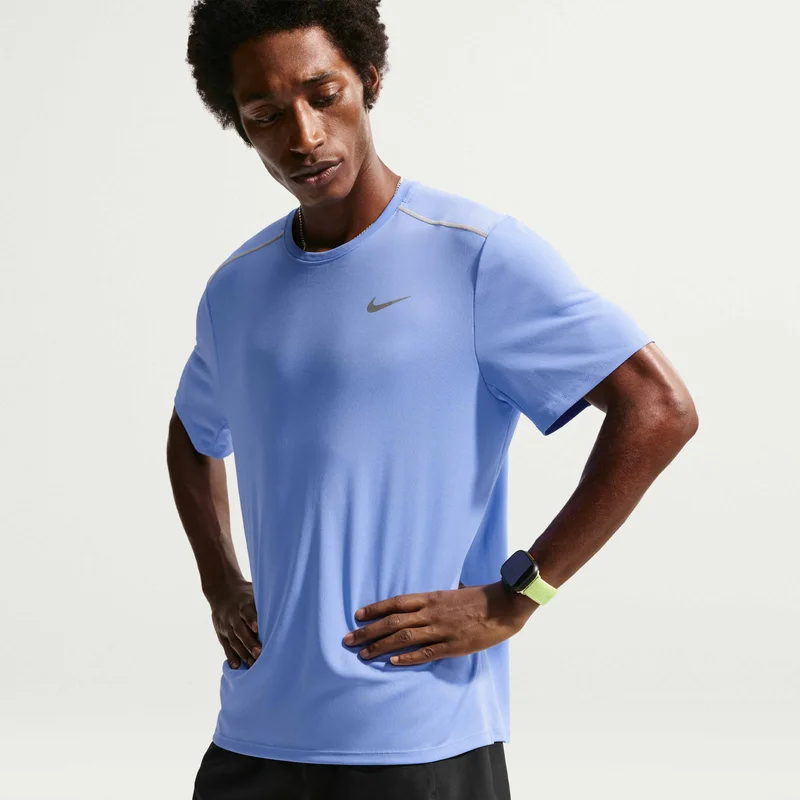 نايكي Men's Miler Dri-FIT UV Running T-Shirt