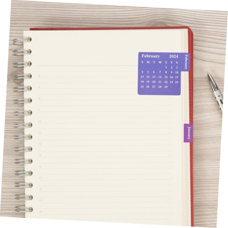 DIY 12 Sheets Full Year Calendar Stickers Index Labels For Notebook Office Planner - Image 3