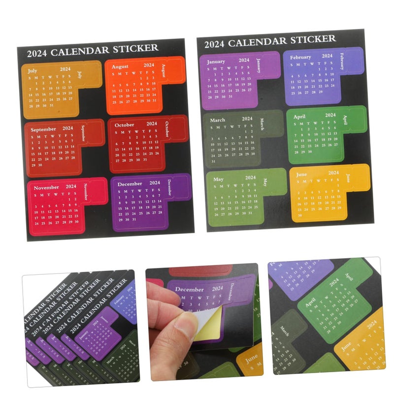 DIY 12 Sheets Full Year Calendar Stickers Index Labels For Notebook Office Planner - Image 4