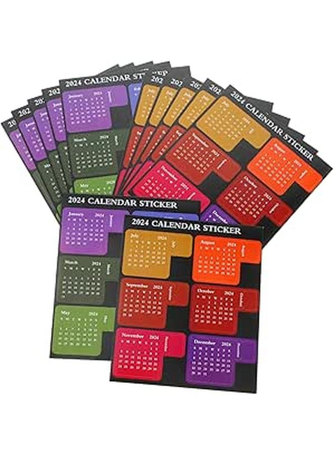DIY 12 Sheets Full Year Calendar Stickers Index Labels For Notebook Office Planner - Image 1