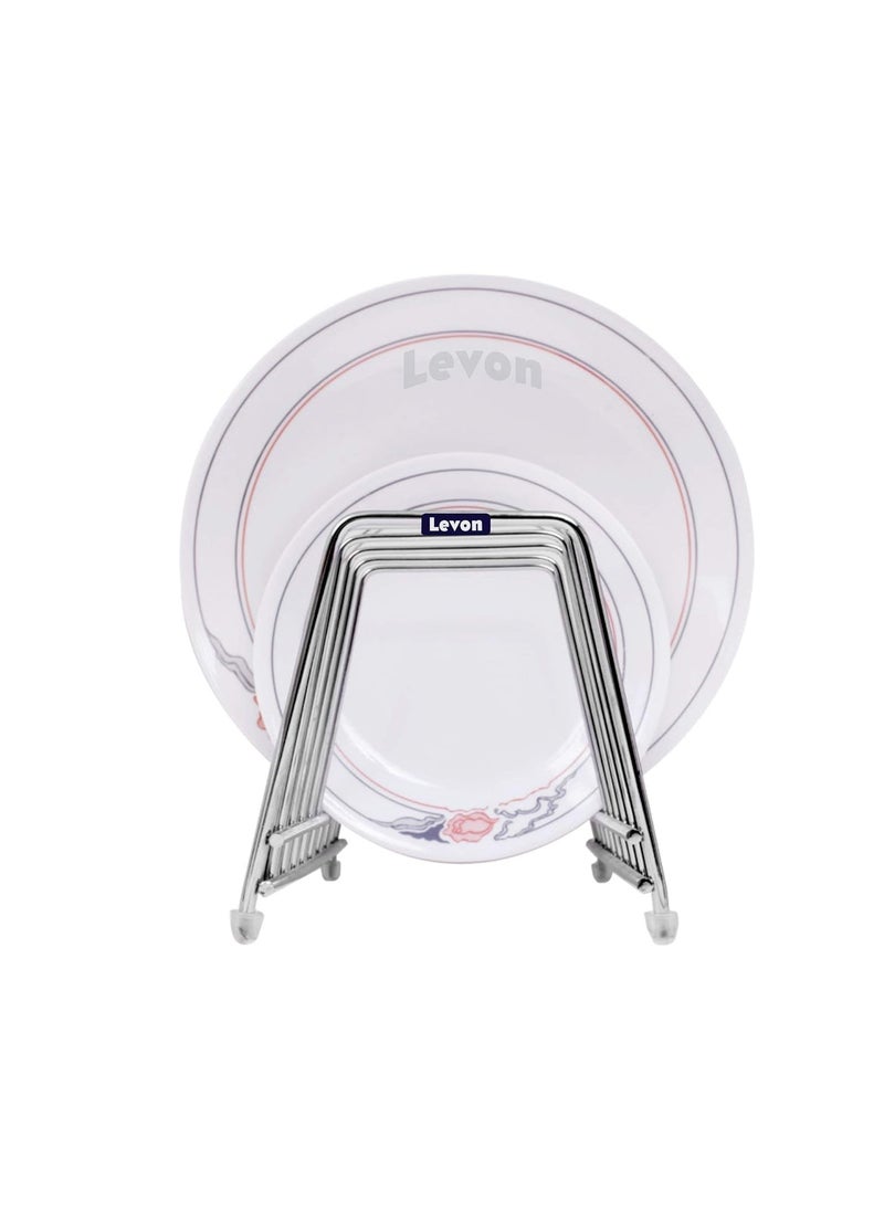 LEVON LEVON Stainless Steel Plate Rack Dish Rack Plate Stand Dish Stand Lid Holder Utensil Rack For Kitchen Size 140 X 320 X 130 mm Special Nano Coating  - Image 1