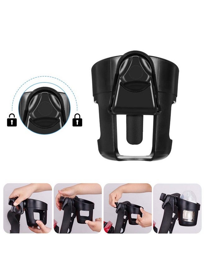Emoly Upgraded Baby Cup Holder, Universal Stroller Cup Holder Bottle Holder Large Caliber Designed 360 Degrees Rotation Fit for Baby Stroller, Bicycle, Wheelchair, Walker, Trolleys - Image 3