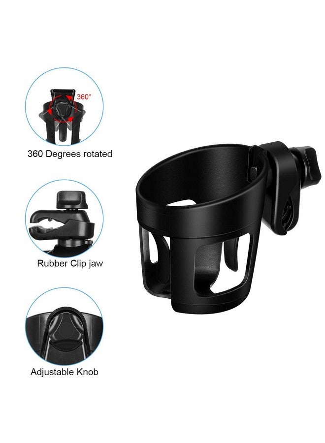 Emoly Upgraded Baby Cup Holder, Universal Stroller Cup Holder Bottle Holder Large Caliber Designed 360 Degrees Rotation Fit for Baby Stroller, Bicycle, Wheelchair, Walker, Trolleys - Image 4