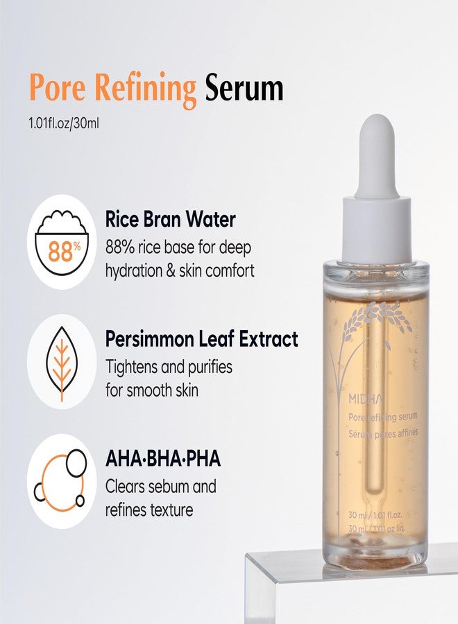 MIDHA Pore Refining Serum to control enlarged pores and make smooth skin texture, PHA, vegan - Image 2