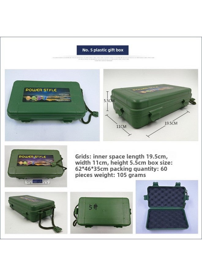 Generic Flashlight Universal Plastic Box Can Be Used As LOGO Stickers Gift Box Product Packaging Protection Box With Lanyard-Color:Box No. 5 (remarks On Green And Black Color) - Image 1