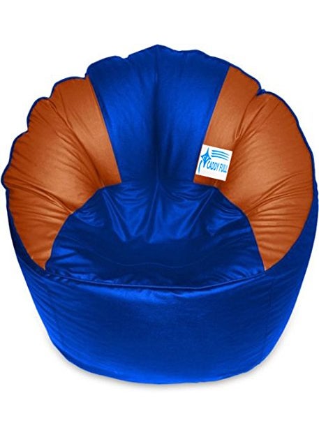 caddyFull caddyFull XXXL Muddha Chair Without Beans Blue and Tan  - Image 1