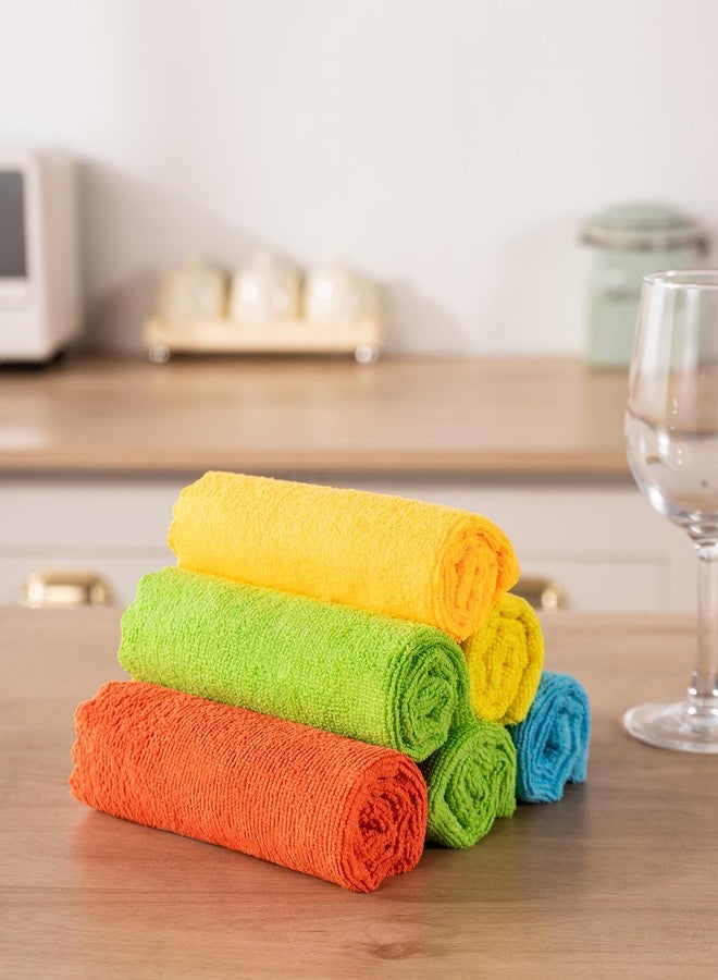 Vnoss Microfiber Cleaning Cloth, 24 Pack Highly Absorbent Cleaning Rags, Reusable Lint Free Cloths Microfiber Rag for House, Kitchen, Car Care, 11 x12 inch, Multicolor - Image 5