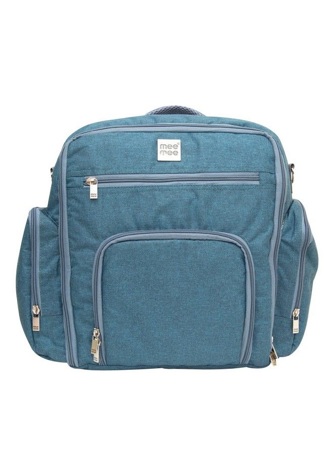 mee mee Stylish Multi Function Baby Travel Bag;Mamas Bags;Diapers Bags For New Born Baby (Backpack Style Green) - Image 1